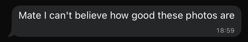 Client testimonial message